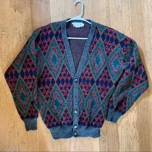 Funky Vintage Sears Roebuck Wool Cardigan